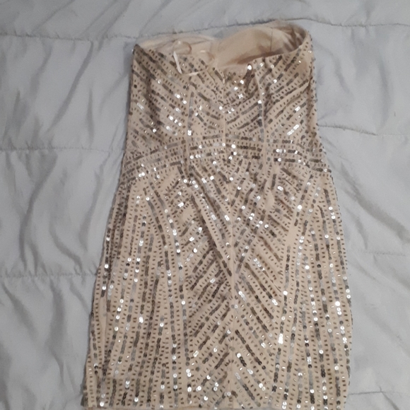 TEMPERANCE strapless sequin dress - Picture 2 of 3